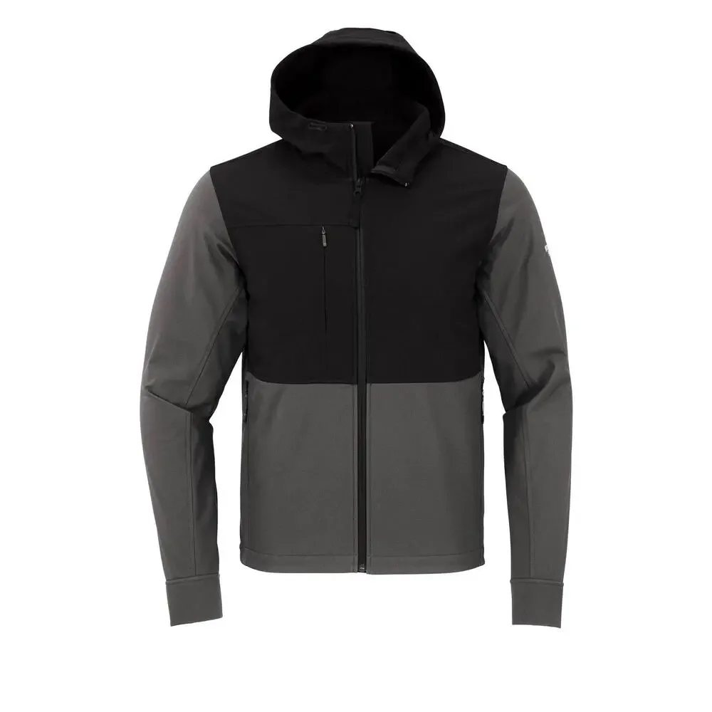 The North Face Castle Rock Softshell Jacket Hooded Gray Black Mens XL NF0A529R